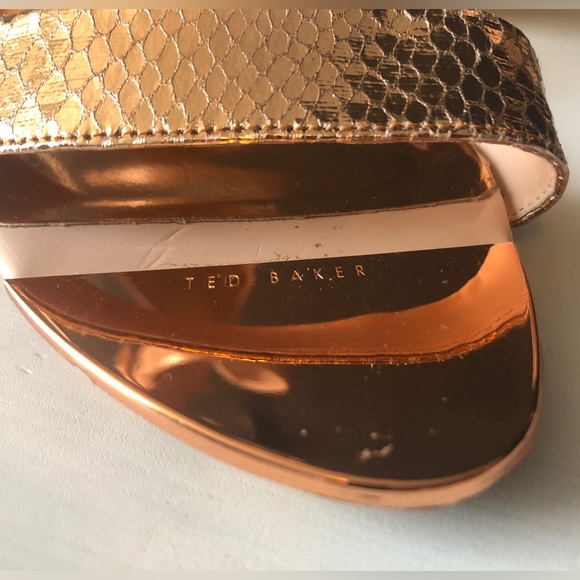 Ted Baker Pink/Nude/Rose Gold Ankle Strap Sandals Heels US 10.5 / EU 41 - Picture 4 of 11